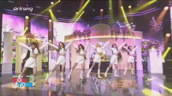 ILY:1 is performing "Azalea" during arirang TV’s Simply K-Pop Con-Tour on Monday. [SCREEN CAPTURE]