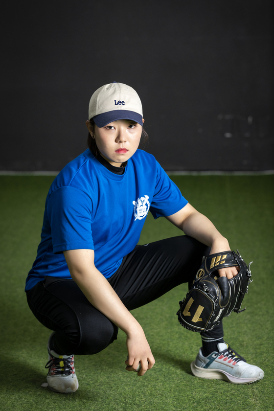 Kim Ra-kyung poses for a photo at Optimal Sport Conditioning & Performance in Seocho, southern Seoul on Feb. 22. [JOONGANG ILBO] 