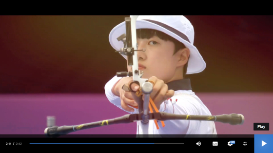 An San appears in the IOC video "Celebrating Women at the Olympic Games." [SCREEN CAPTURE]