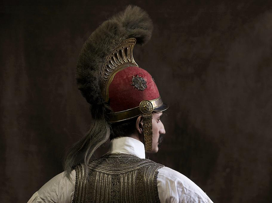 Waistcoat and helmet of Major General Theodoros Kolokotronis in 19th century. [VANGELIS KYRIS/ANATOLI GEORGIEV/KOURD GALLERY]
