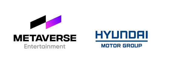 Logos of Metaverse Entertainment, left, and Hyundai Motor Group [NETMARBLE]