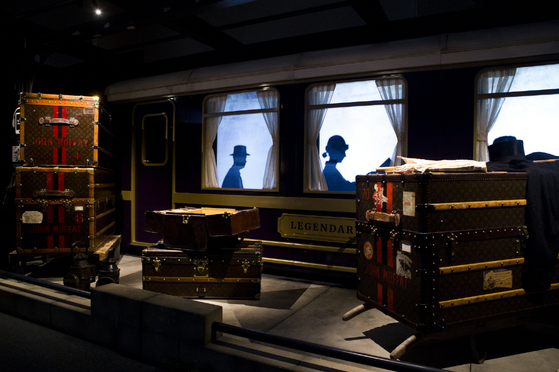 A view of “Legendary Louis Vuitton Trunks the Exhibition,″ which is currently ongoing at Timewalk Myeongdong in central Seoul. [LMPE]