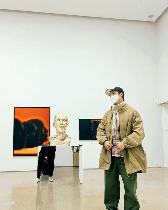 RM visited the PKM Gallery earlier this year for its "Images of Eternity: Kwon Jin Kyu x Mok Jungwook" exhibition. [RM INSTAGRAM]