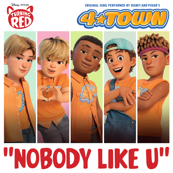 In Disney animated film “Turning Red” (2022), the five members of boy band 4*Town, which includes Korean member Tae Young, appear as protagonists. [WALT DISNEY COMPANY KOREA]