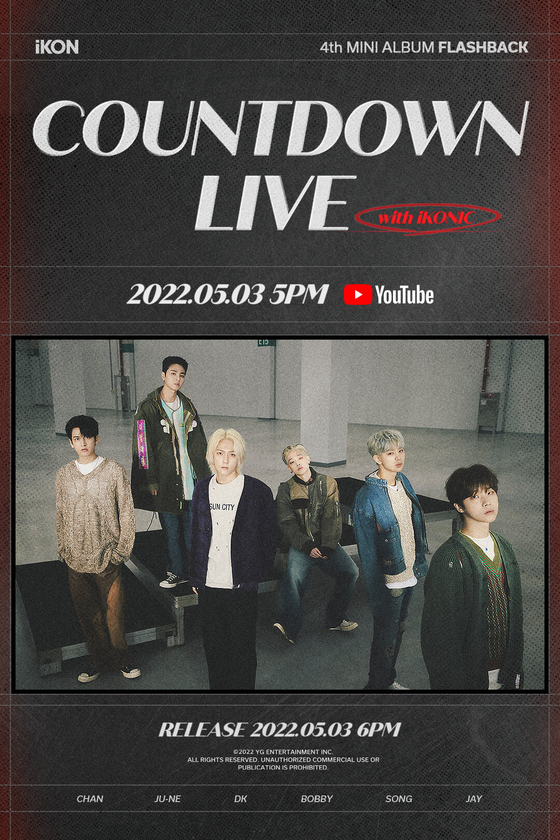 Boy band iKon will hold a countdown session with its fans on May 3. [YG ENTERTAINMENT]