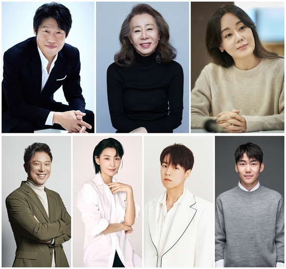 From top row left are actors Yoo Hae-jin, Youn Yuh-jung and Kim Yun-jin. From bottom row left are actors Jung Sung-hwa, Kim Seo-hyung, Lee Hyun-woo and Tang Jun-sang [ILGAN SPORTS]