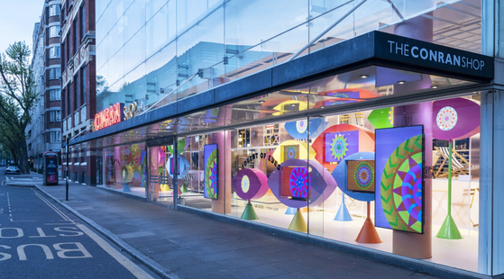 LG Electronics opened a special exhibition displaying digital artwork using the company's organic-light emitting diode (OLED) panel, OLED evo, in collaboration with Yinka Ilori, a London-based artist, at The Conran Shop located in London, Monday. The exhibition will be open until June 24. [YONHAP] 