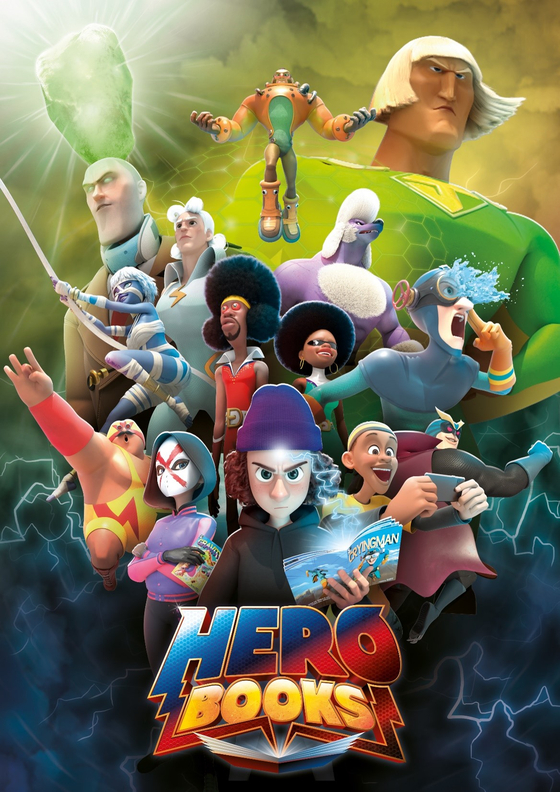 The poster image of ″Hero Books,″ an animation series under production by animation company Million Volt [NETMARBLE]