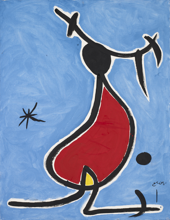 ″Woman with a Beautiful Hat, Star″ (1978) by Joan Miró [MY ART MUSEUM]