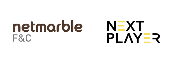 The logos of Netmarble F&C and Next Player [EACH COMPANY]
