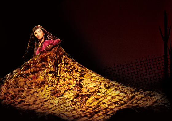 Actor Jeon as Aida during the 2019 production of "Aida." [SEENSEE COMPANY]