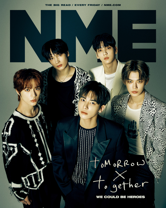 Boy band Tomorrow X Together's online cover of NME [ILGAN SPORTS]