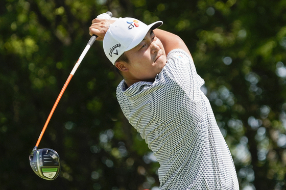 Lee Kyoung-Hoon plays his shot from the second tee during the third round of the AT&T Byron Nelson at TPC Craig Ranch in McKinney, Texas. [USA TODAY/YONHAP]