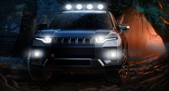 Teased image of SsangYong Motor's midsize SUV Torres. [SSANGYONG MOTOR] 