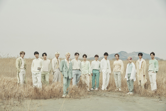 Boy band Seventeen renewed their contracts early on last year, much to the relief of fans. [PLEDIS ENTERTAINMENT]