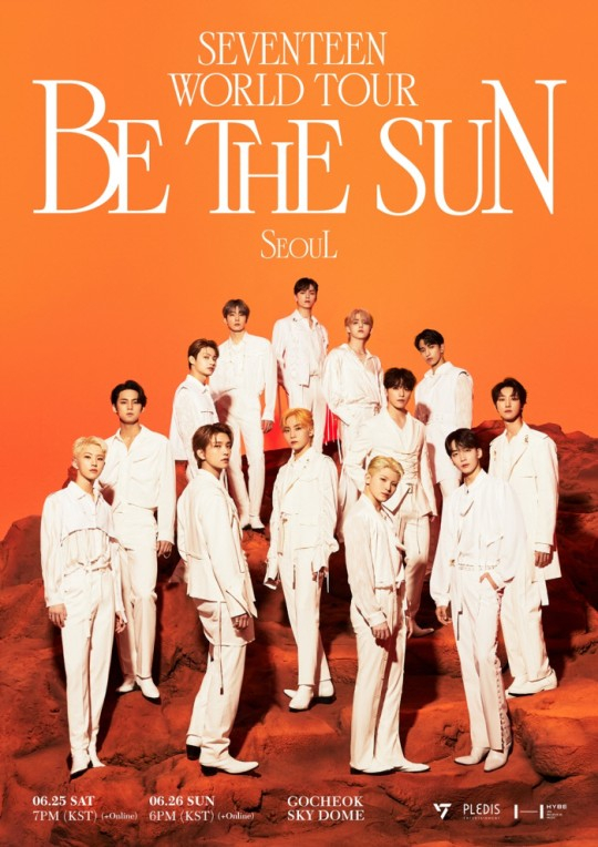 The poster for Seventeen's upcoming world tour "Be the Sun" [PLEDIS ENTERTAINMENT]