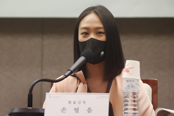 Pianist Son Yeol-eum, who is an artistic director of Music in PyeongChang (MPyC), speaks at a press conference on May 19 for the upcoming summer edition of the festival. [YONHAP]