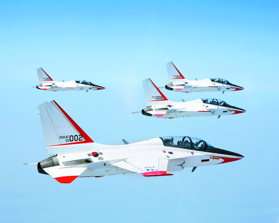 The T-50 advanced jets manufactured by Korea Aerospace Industries [KAI]