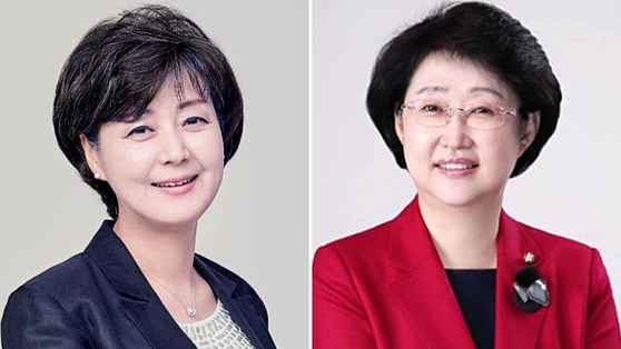 From left: Education Minister nominee Park Soon-ae, Health Minister nominee Kim Seung-hee
