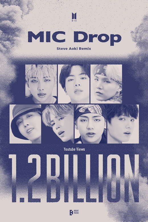 BTS’s music video for “MIC Drop (Steve Aoki Remix)” surpassed 1.2 billion views on Wednesday. [BIG HIT MUSIC]