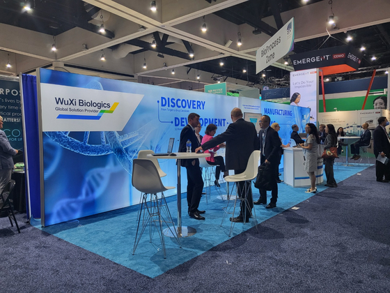 WuXi Biologics' booth at the BIO International Convention 2022 in San Diego [SARAH CHEA]