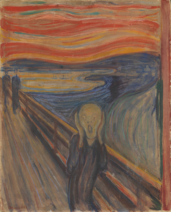 Munch’s earliest version of “The Scream,” painted in 1893. [YIM SEUNG-HYE]