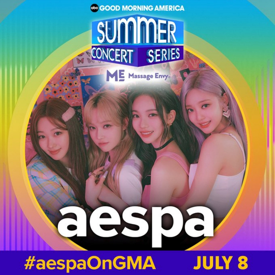Girl group aespa will headline ″Good Morning America Summer Concert Series 2022″ on July 8. [SM ENTERTAINMENT]