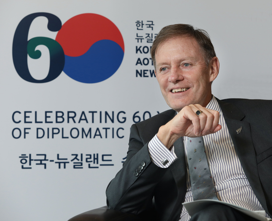 Philip Turner, ambassador of New Zealand to Korea, speaks with the Korea JoongAng Daily at the embassy in Seoul on June 8 in light of the 60th anniversary of bilateral relations this year. [PARK SANG-MOON]