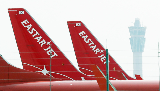 Eastar Jet's planes at Incheon International Airport [YONHAP]