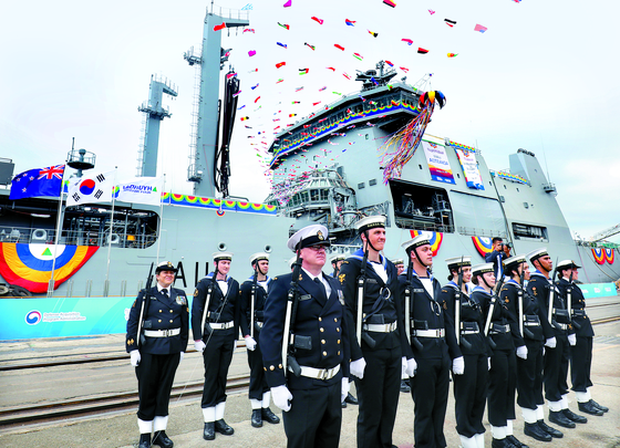 The christening ceremony for New Zealand's naval ship Aotearoa in Ulsan on Oct. 25, 2019. [NEWS1]