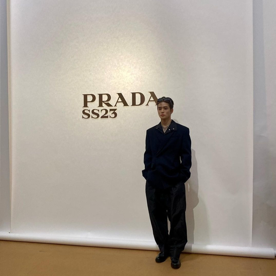 A photo uploaded on Instagram by Jaehyun of boy band NCT in June. He was recently announced as the global ambassador for luxury fashion house Prada. [SCREEN CAPTURE]