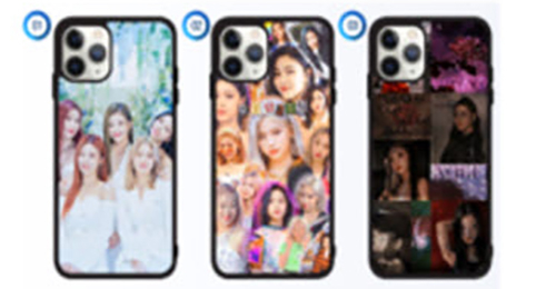 Fake phone cases featuring K-pop celebrities sold online [KIPO]