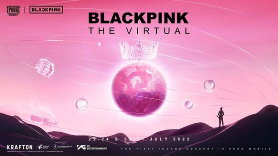 Poster of girl group Blackpink's upcoming virtual in-game concert "Blackpink X PUBG Mobile 2022 In-Game Concert: [The Virtual]" [YG ENTERTAINMENT]
