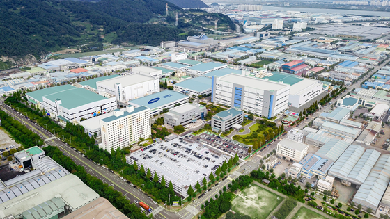 A bird's-eye view of a production plant of Samsung Electro-Mechanics in Busan [SAMSUNG ELECTRO-MECHANICS]