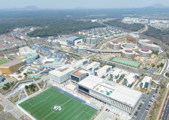 An aerial view of the Global Education City on Jeju Island [YONHAP]