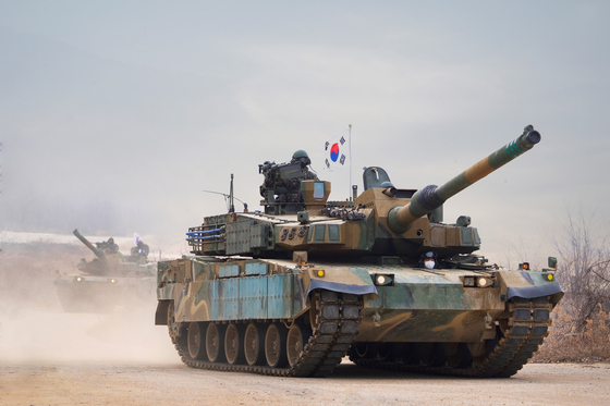 Hyundai Rotem's K2 tank in maneuver training [HYUNDAI ROTEM]