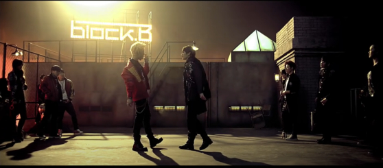 A scene from Block B's music video for ″NalinA″ (2012) [SCREEN CAPTURE]