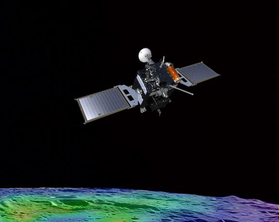 An image of Korea Pathfinder Lunar Orbiter, or Danuri [KOREA AEROSPACE RESEARCH INSTITUTE]