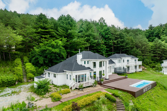 The luxurious villa in Gangwon where BTS filmed its ″In The Soop″ reality series. [AIRBNB]