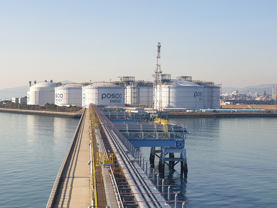 Posco Energy's liquefied natural gas terminal in Gwangyang, South Jeolla. [POSCO INTERNATIONAL]