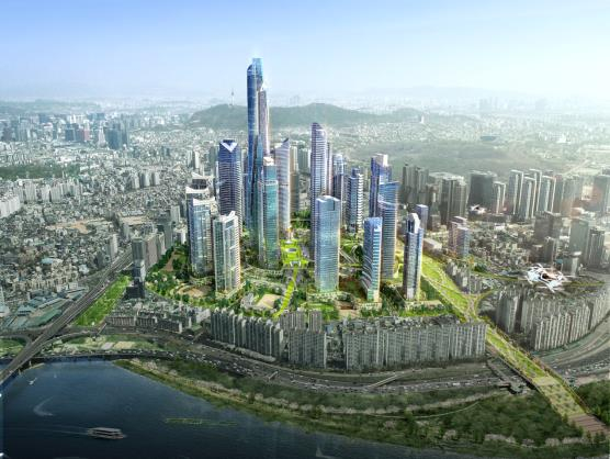 An aerial view of the Yongsan International Business District [SEOUL METROPOLITAN GOVERNMENT]