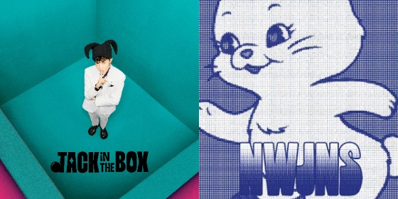Albums covers of "Jack In The Box" by J-Hope, left, and "New Jeans" by NewJeans [BIG HIT MUSIC, ADOR]