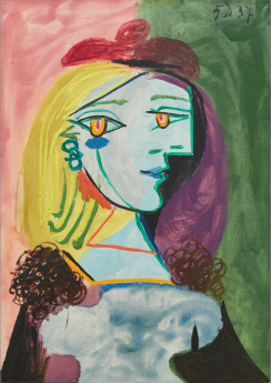 ″Femme au beret rouge a pompon″(1937) by Pablo Picasso will be shown at the booth of Acquavella Galleries as part of Frieze Masters section. [ESTATE OF PABLO PICASSO]