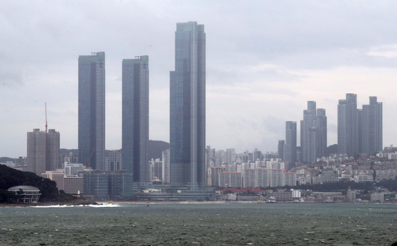 High-rises in the Haeundae Marine City area in Busan on Monday [YONHAP] 