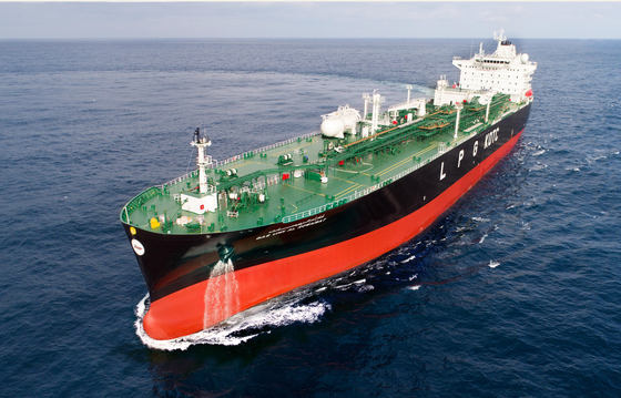A liquefied petroleum gas carrier built by Korea Shipbuilding & Offshore Engineering in 2020. [KOREA SHIPBUILDING & OFFSHORE ENGINEERING]