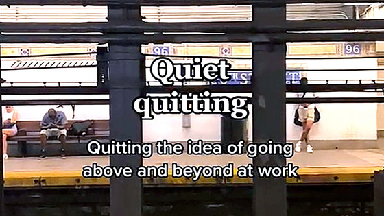 Screen capture of Zaid Khan's TIkTok video on quiet quitting [SCREEN CAPTURE] 