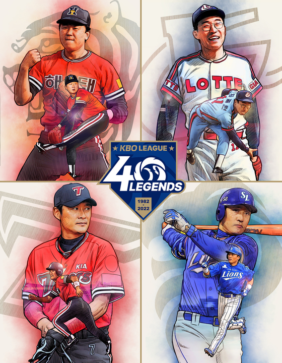 Clockwise from top left: Sun Dong-yol, Choi Dong-won, Lee Seung-yuop and Lee Jong-beom.  [KBO]