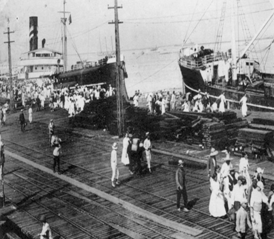 Korean immigrants arrive in Mexico in 1905 to work at the henequen plantations in the Yucatan Peninsula. [MUSEO CONMEMORATIVO DE LA INMIGRACION COREANA A YUCATAN]