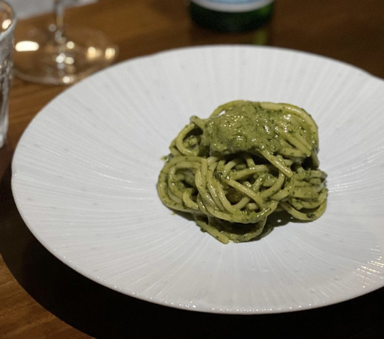 A pasta dish with pesto sauce at Campo in Gangdong District, southeastern Seoul [LEE SUN-MIN]