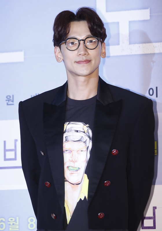 Singer Rain poses during a VIP press conference for film ″Broker″ at multiplex CGV's Yongsan branch on June 2. [NEWS1]